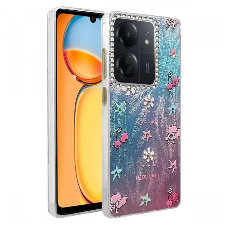 Mey İthalat®   Redmi 13C Kılıf Blade Aynalı Desenli Kapak - Desen 4