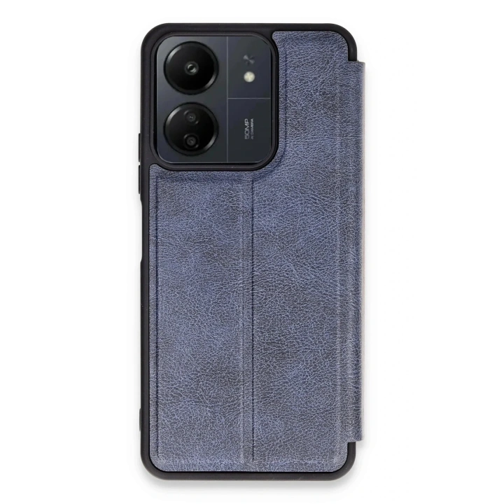Mey İthalat®   Redmi 13C Kılıf Flip Cover - Lacivert