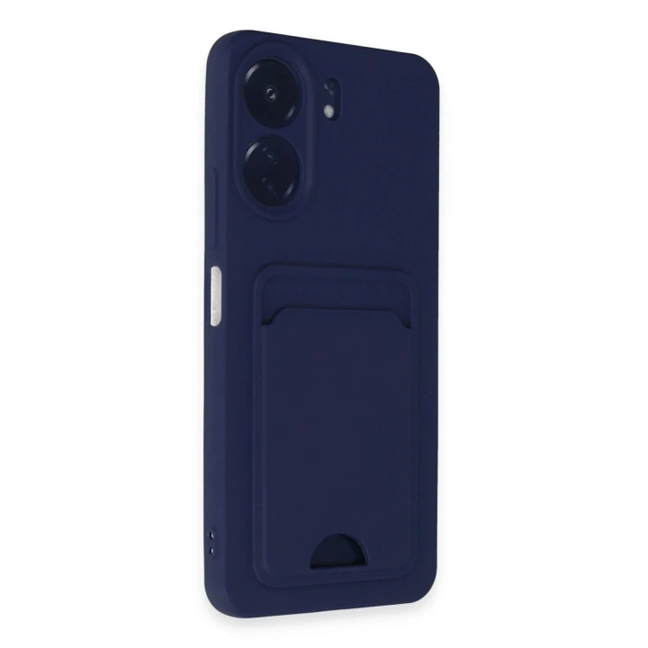 Mey İthalat®   Redmi 13C Kılıf Kelvin Kartvizitli Silikon - Lacivert