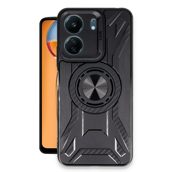 Mey İthalat®   Redmi 13C Kılıf Lincoln Silikon - Siyah