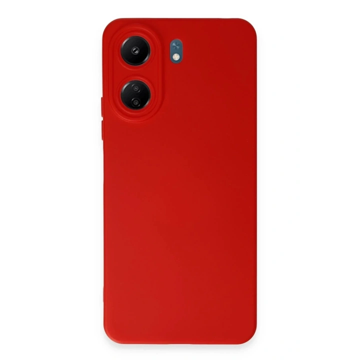 Mey İthalat®   Redmi 13C Kılıf Nano içi Kadife Silikon - Kırmızı
