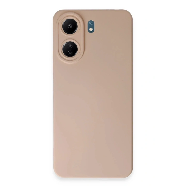 Mey İthalat®   Redmi 13C Kılıf Nano içi Kadife Silikon - Pudra