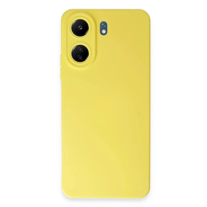 Mey İthalat®   Redmi 13C Kılıf Nano içi Kadife Silikon - Sarı