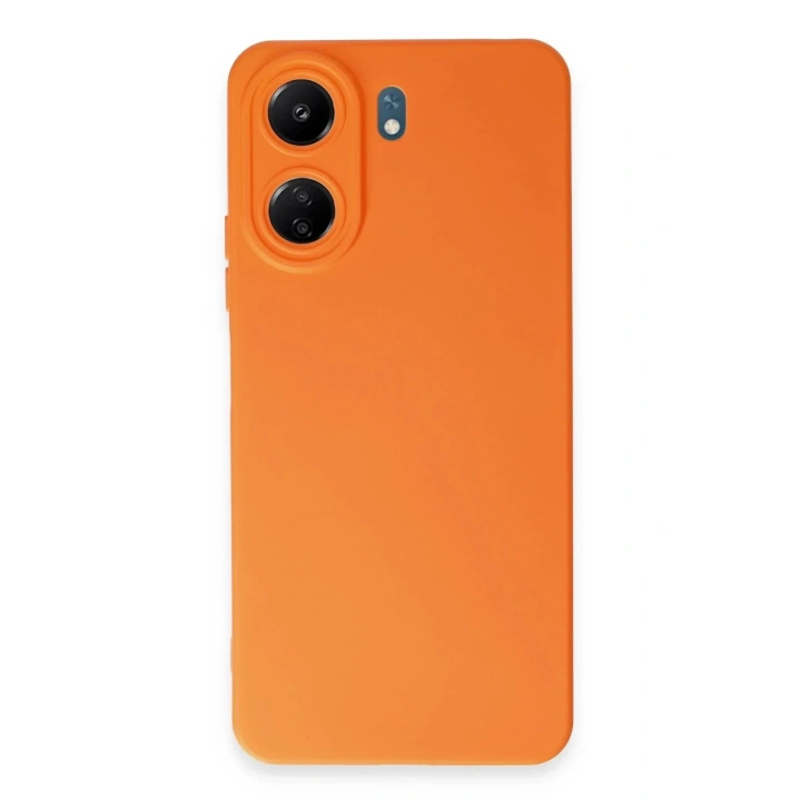 Mey İthalat®   Redmi 13C Kılıf Nano içi Kadife Silikon - Turuncu
