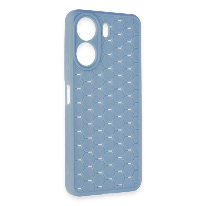 Mey İthalat®   Redmi 13C Kılıf Petek Silikon Kapak - Mavi