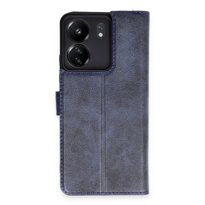 Mey İthalat®   Redmi 13C Kılıf Trend S Plus Kapaklı Kılıf - Lacivert