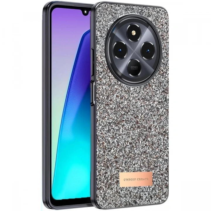 Mey İthalat®   Redmi 14C Bright Simli Kapak - Gold