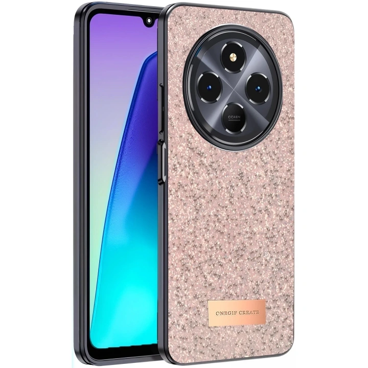 Mey İthalat®   Redmi 14C Bright Simli Kapak - Pembe