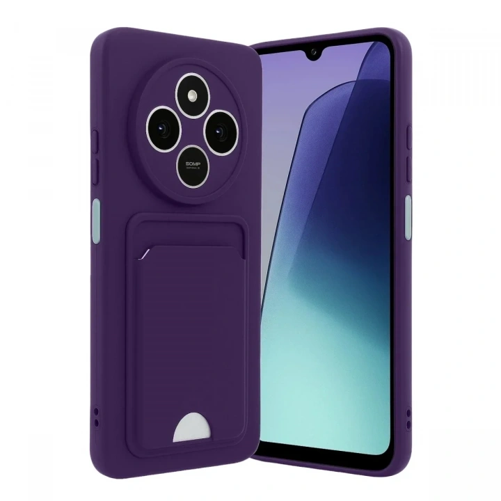 Mey İthalat®   Redmi 14C Kelvin Kartvizitli Silikon - Derin Mor