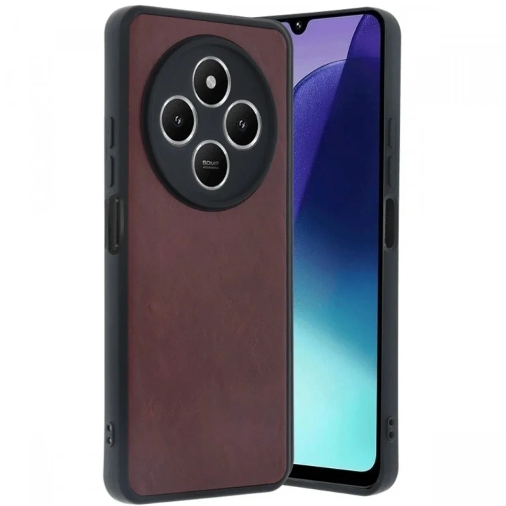 Mey İthalat®   Redmi 14C Kılıf Aras Deri Kapak - Bordo