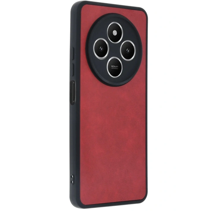 Mey İthalat®   Redmi 14C Kılıf Aras Deri Kapak - Kırmızı