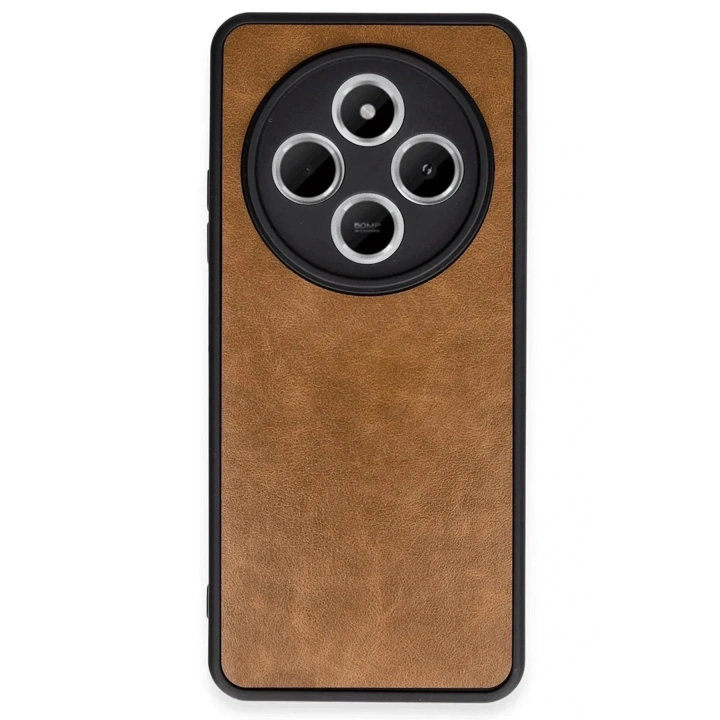Mey İthalat®   Redmi 14C Kılıf Aras Deri Kapak - Taba