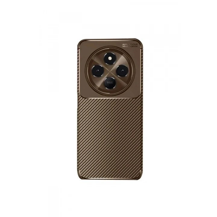Mey İthalat®   Redmi 14C Kılıf Auto Focus Karbon Kapak - Kahverengi