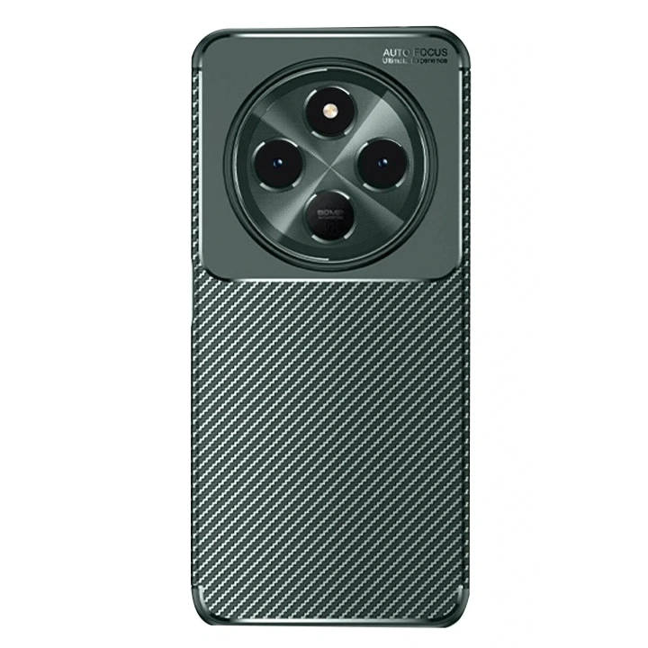 Mey İthalat®   Redmi 14C Kılıf Auto Focus Karbon Kapak - Koyu Yeşil