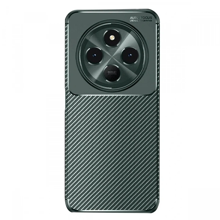 Mey İthalat®   Redmi 14C Kılıf Auto Focus Karbon Kapak - Koyu Yeşil