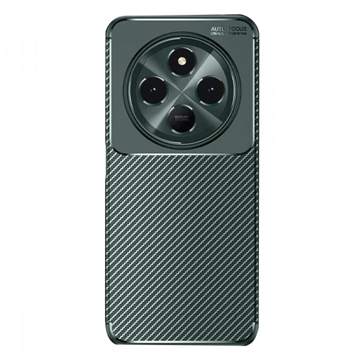 Mey İthalat®   Redmi 14C Kılıf Auto Focus Karbon Kapak - Koyu Yeşil
