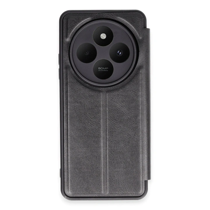 Mey İthalat®   Redmi 14C Kılıf Flip Cover - Siyah
