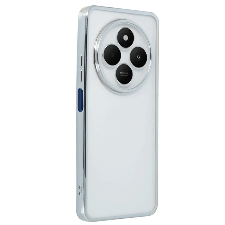 Mey İthalat®   Redmi 14C Kılıf  Lensli Silikon - Gümüş