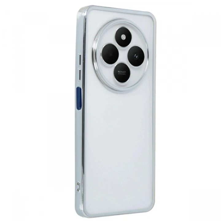 Mey İthalat®   Redmi 14C Kılıf  Lensli Silikon - Gümüş