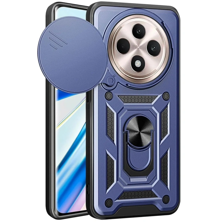 Mey İthalat®   Redmi 14C Kılıf Pars Lens Yüzüklü Silikon - Lacivert