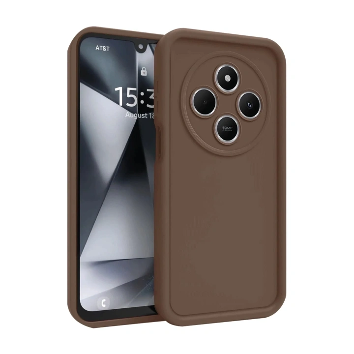 Mey İthalat®   Redmi 14C Kılıf Viera Silikon - Kahverengi