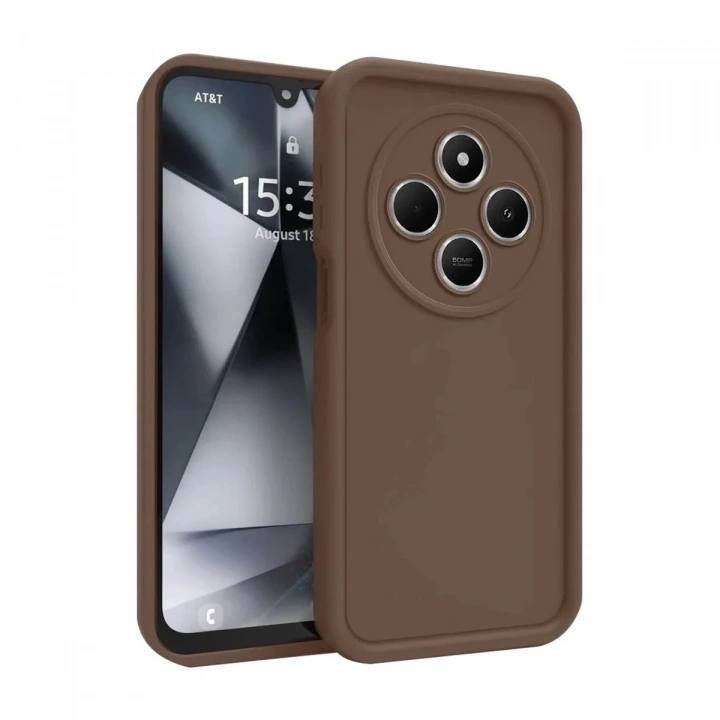 Mey İthalat®   Redmi 14C Kılıf Viera Silikon - Kahverengi