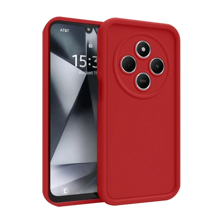 Mey İthalat®   Redmi 14C Kılıf Viera Silikon - Kırmızı