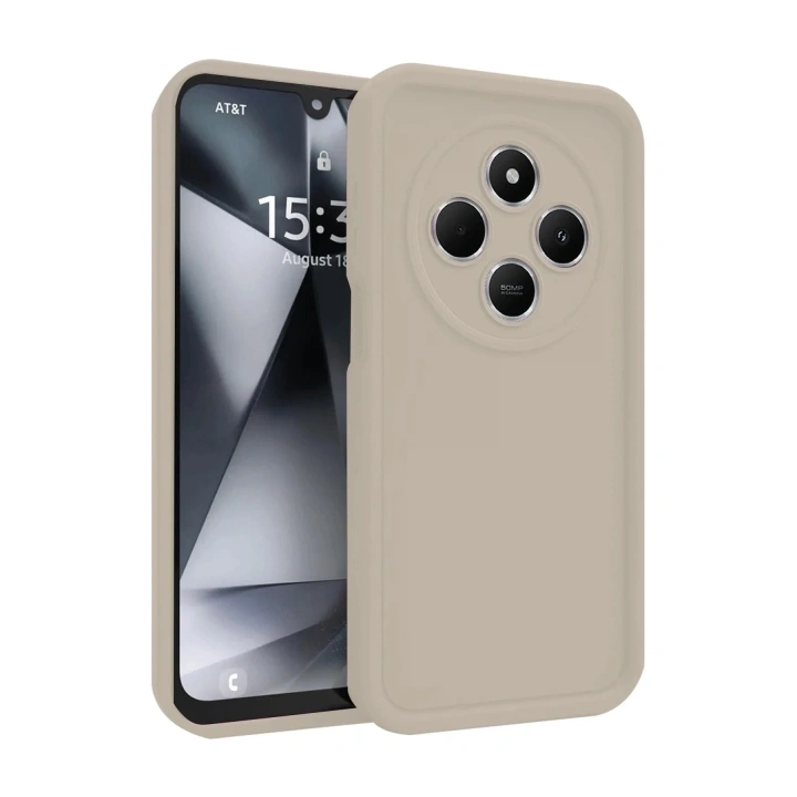 Mey İthalat®   Redmi 14C Kılıf Viera Silikon - Krem