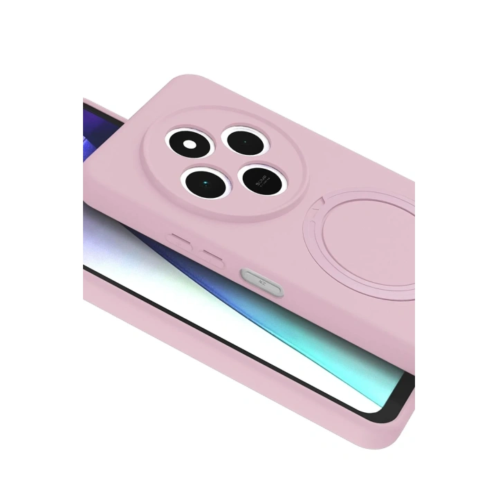 Mey İthalat®   Redmi 14C Regal Magsafe Standlı Kapak - Açık Pembe