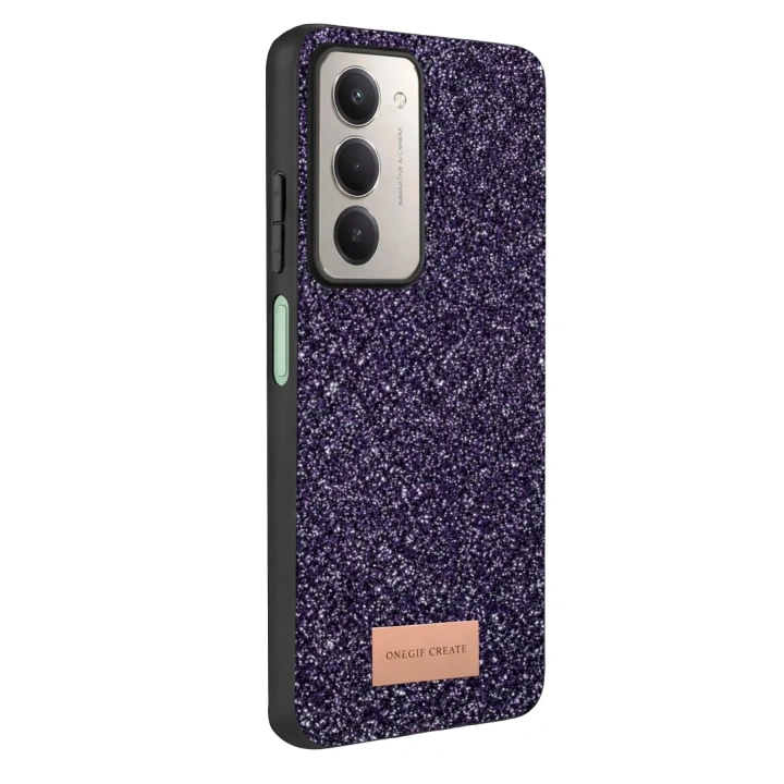 Mey İthalat®   Redmi 15 4G Bright Simli Kapak - Derin Mor