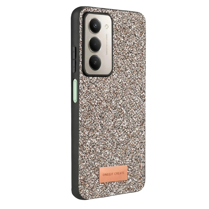 Mey İthalat®   Redmi 15 4G Bright Simli Kapak - Gümüş