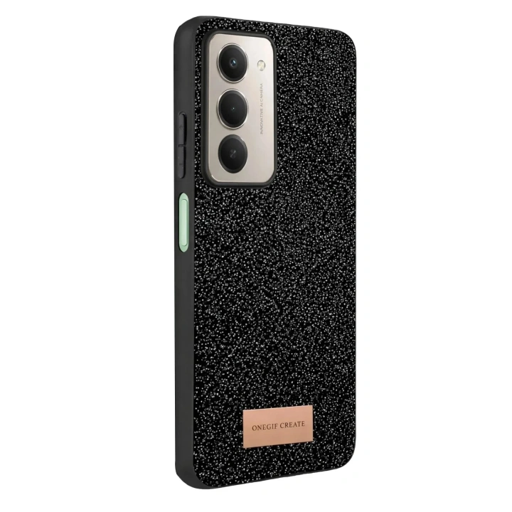 Mey İthalat®   Redmi 15 4G Bright Simli Kapak - Siyah