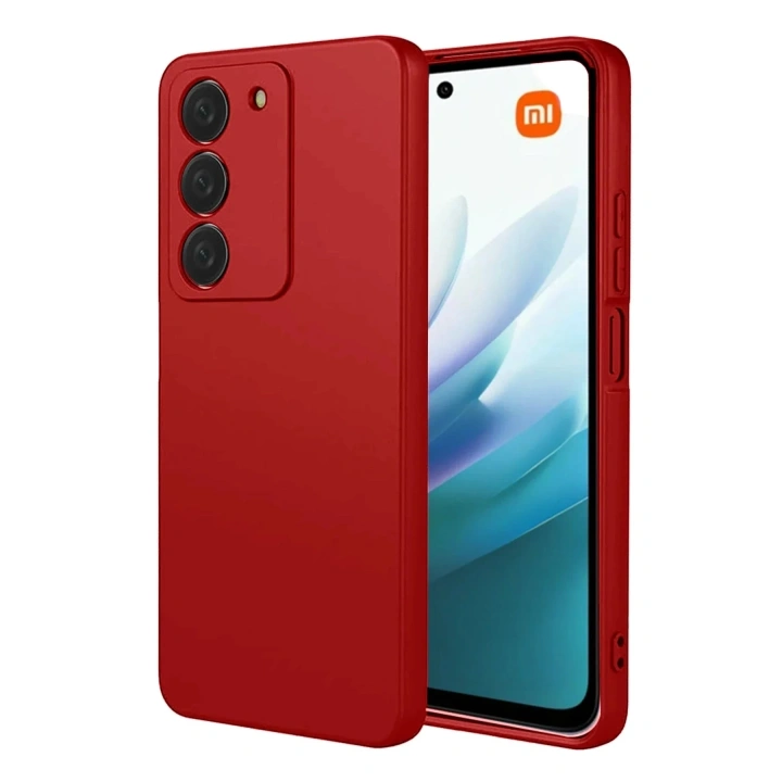 Mey İthalat®   Redmi 15 4G First Silikon - Kırmızı