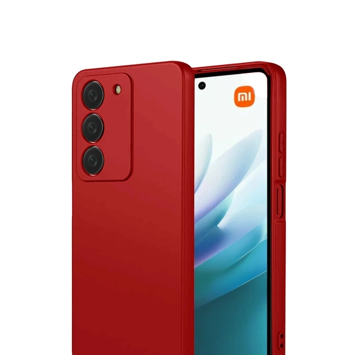 Mey İthalat®   Redmi 15 4G First Silikon - Kırmızı