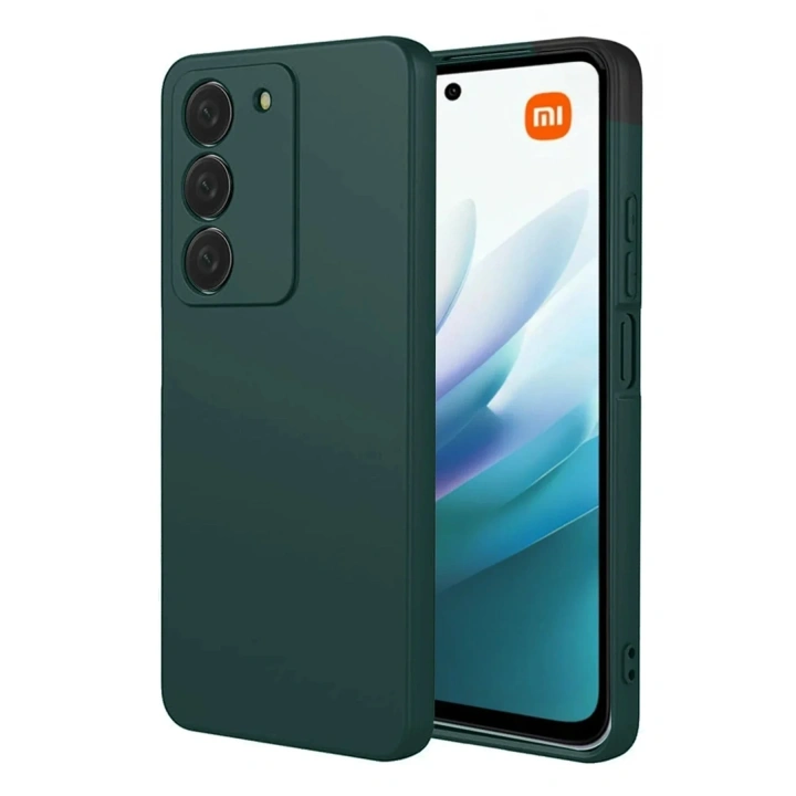 Mey İthalat®   Redmi 15 4G First Silikon - Koyu Yeşil