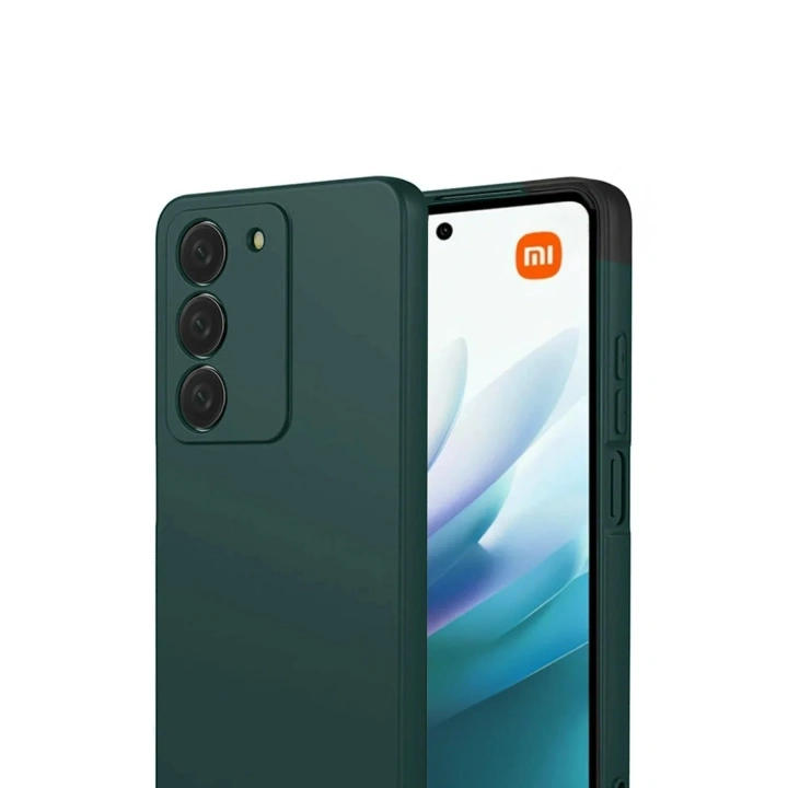 Mey İthalat®   Redmi 15 4G First Silikon - Koyu Yeşil