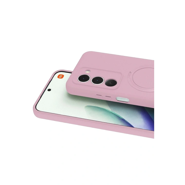 Mey İthalat®   Redmi 15 4G Regal Magsafe Standlı Kapak - Açık Pembe