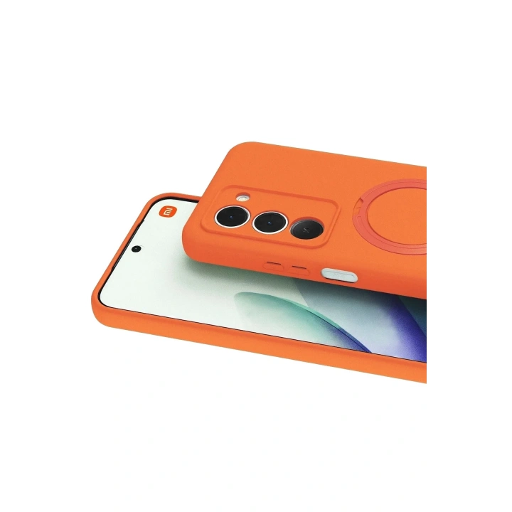 Mey İthalat®   Redmi 15 4G Regal Magsafe Standlı Kapak - Turuncu
