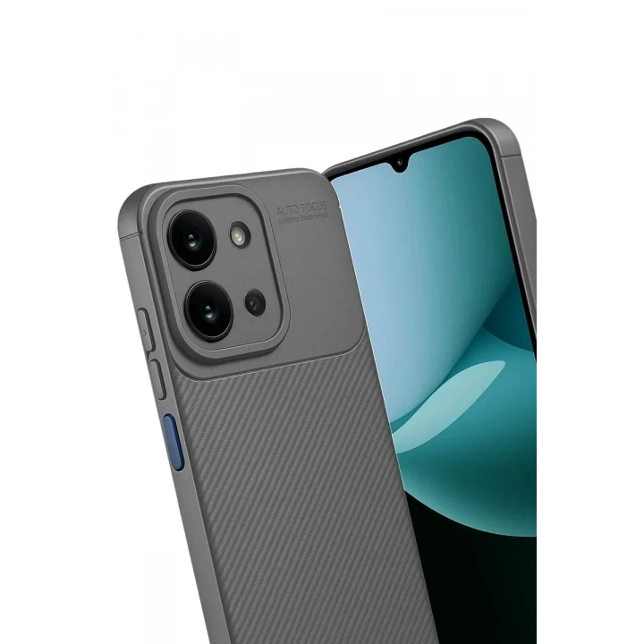 Mey İthalat®   Redmi 15C 4G Auto Focus Karbon Kapak - Gri