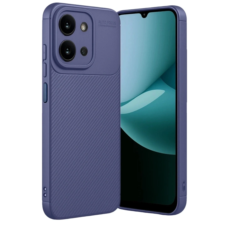 Mey İthalat®   Redmi 15C 4G Auto Focus Karbon Kapak - Lacivert