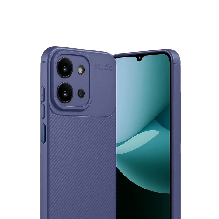 Mey İthalat®   Redmi 15C 4G Auto Focus Karbon Kapak - Lacivert