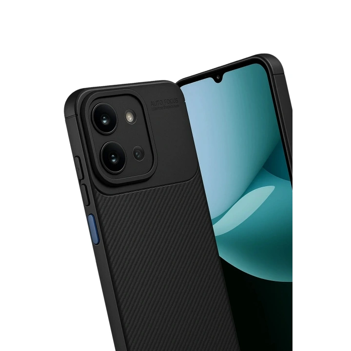Mey İthalat®   Redmi 15C 4G Auto Focus Karbon Kapak - Siyah