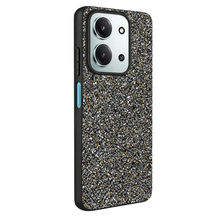 Mey İthalat®   Redmi 15C 4G Bright Simli Kapak - Gold