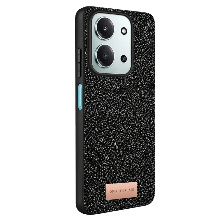 Mey İthalat®   Redmi 15C 4G Bright Simli Kapak - Siyah