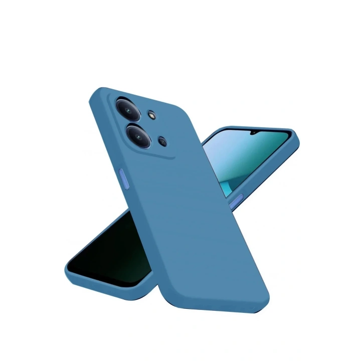 Mey İthalat®   Redmi 15C 4G Nano içi Kadife Silikon - Mavi