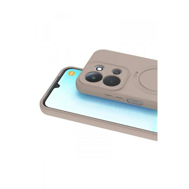 Mey İthalat®   Redmi 15C 4G Regal Magsafe Standlı Kapak - Çöl Titanyum