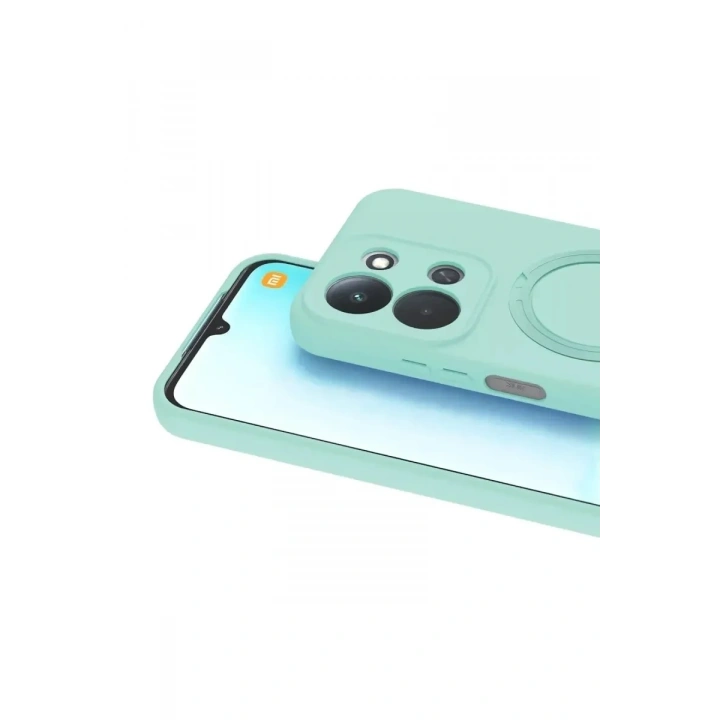Mey İthalat®   Redmi 15C 4G Regal Magsafe Standlı Kapak - Su Yeşili