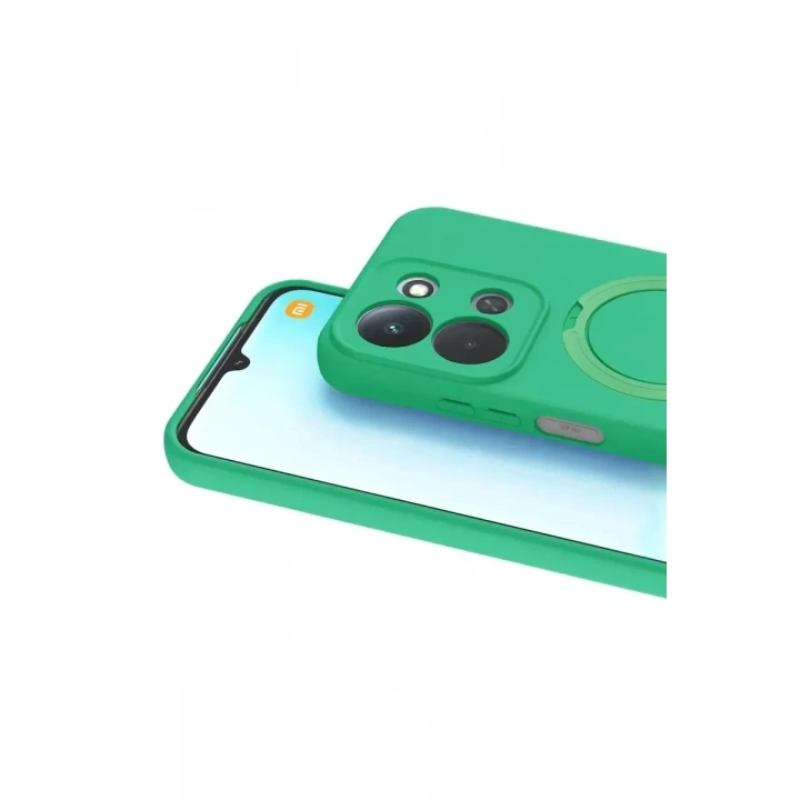 Mey İthalat®   Redmi 15C 4G Regal Magsafe Standlı Kapak - Yeşil