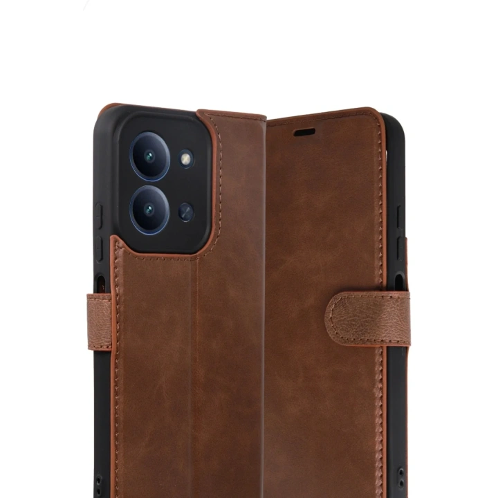 Mey İthalat®   Redmi 15C 4G Trend S Plus Kapaklı Kılıf - Taba