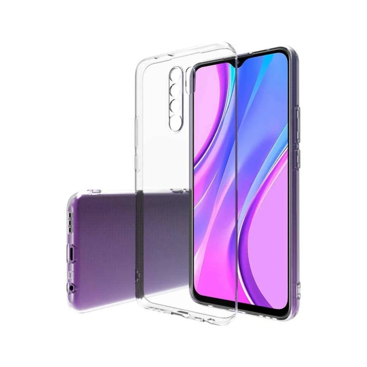 Mey İthalat®   Redmi 9 Kılıf Lüx Şeffaf Silikon - Şeffaf